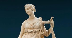 Terpsícore, hija de Zeus y Mnemósine, musa de la danza y del canto coral