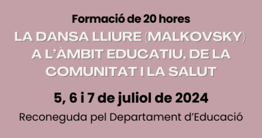 Associació Catalana Dansa Lliure : Formació 5, 6 i 7 de juliol de 2024